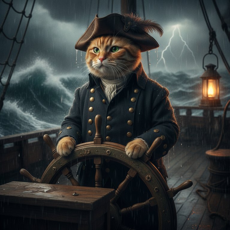 Custom pet portrait — The Sea Captain