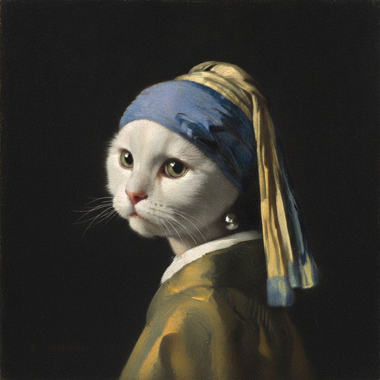 Custom pet portrait — Pearl Earring