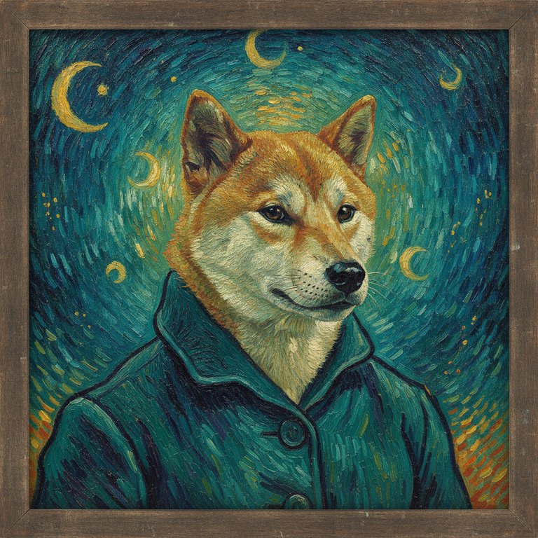 Custom pet portrait — Van Gogh