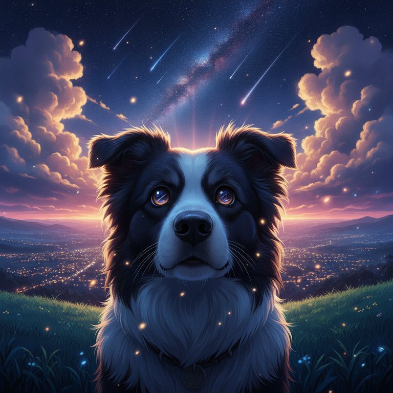 Custom pet portrait — Star Rain