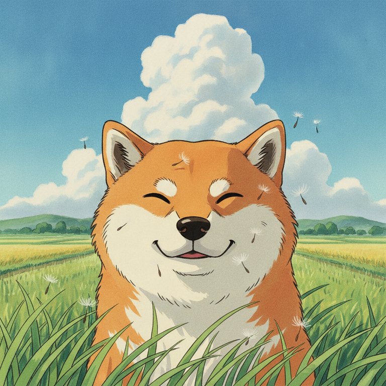 Custom pet portrait — Wind in the Grass