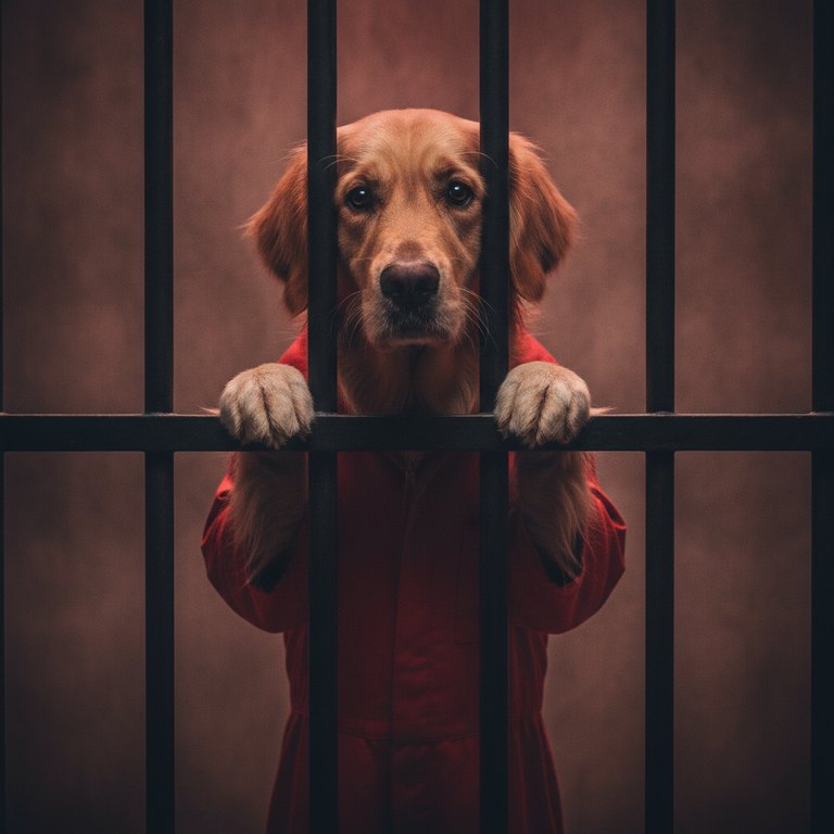Custom pet portrait — Behind Bars