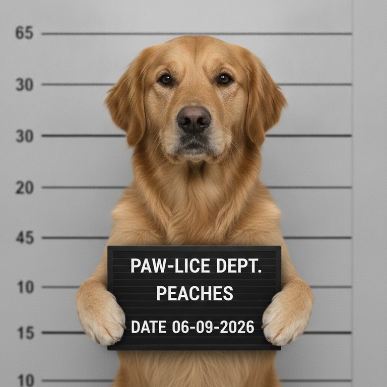 Custom pet portrait — The Mugshot